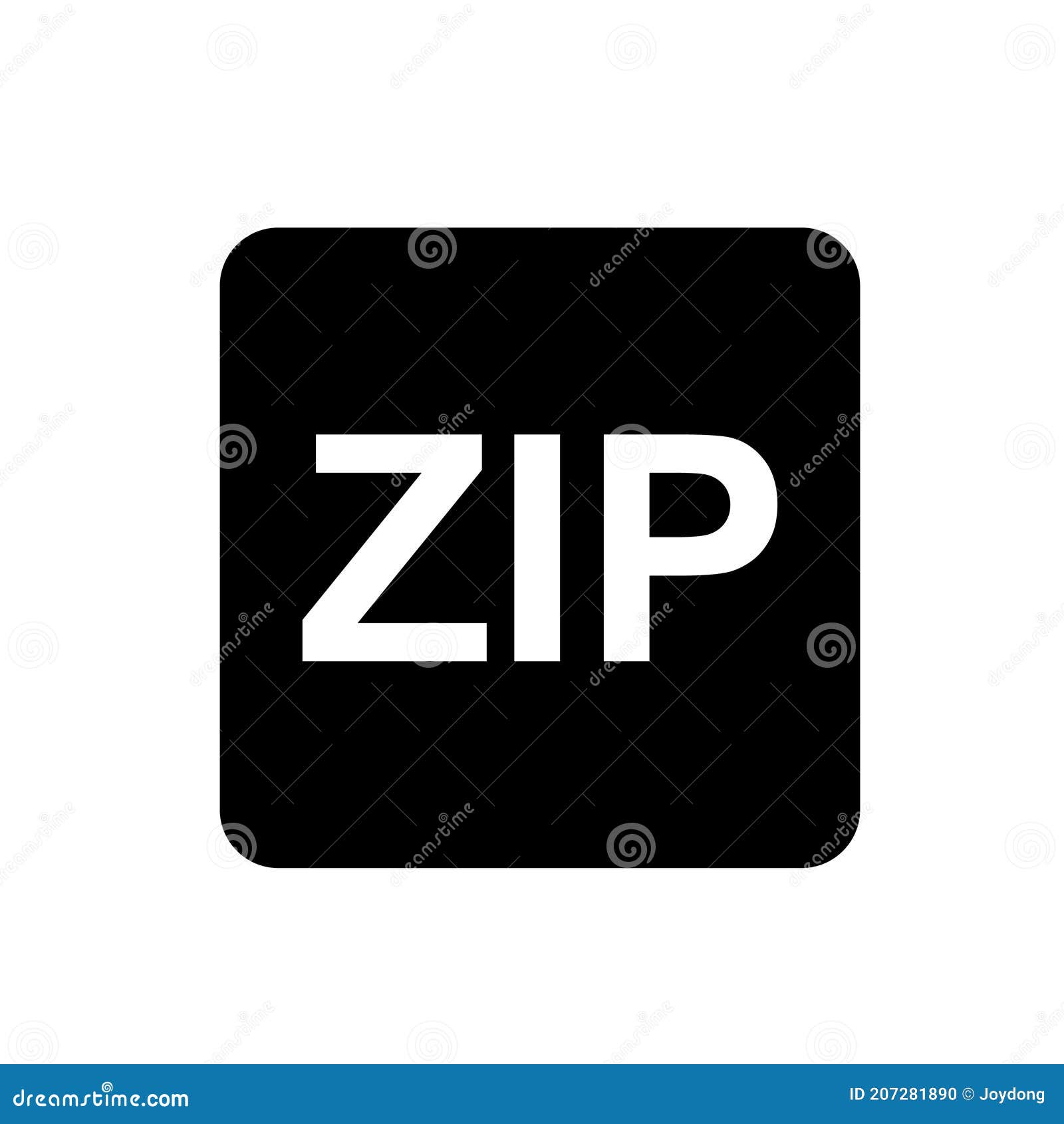  black zip file type icon set